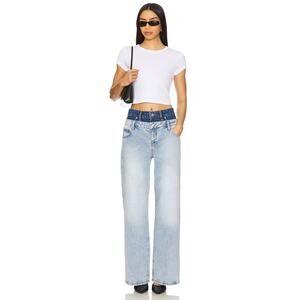 SIMKHAI  Kove Double Waistband Jean in Two Tone Del Mar 27